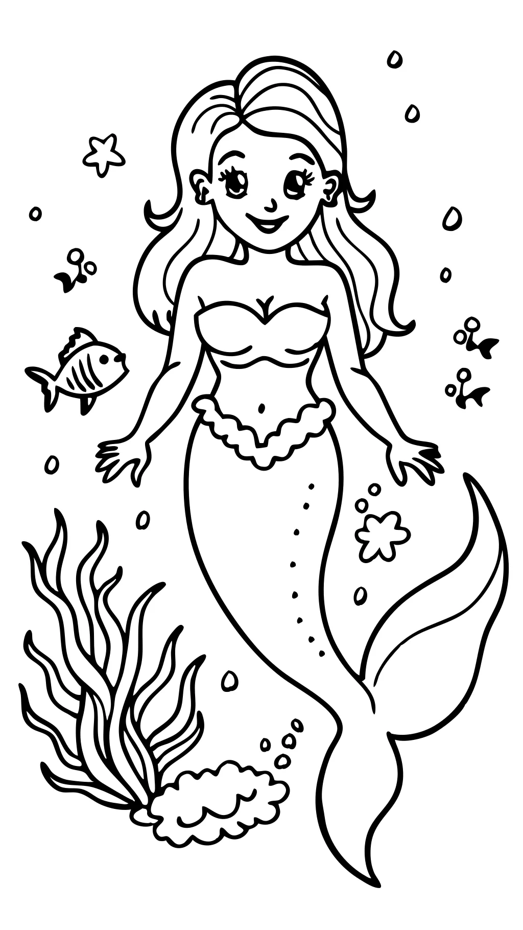 coloriage de sirène gratuit